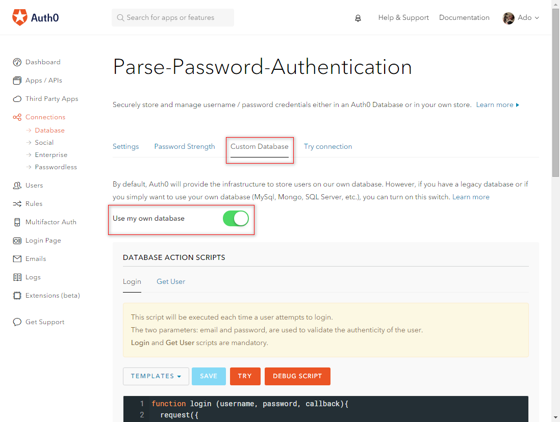 Auth0 Parse User Migration