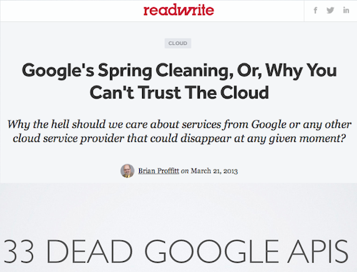 33 Dead Google APIs