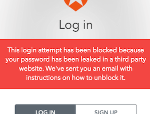Auth0 leaked password detection