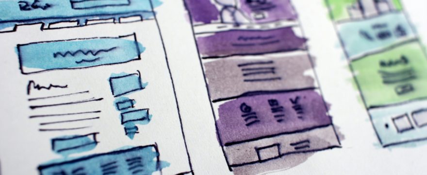 Watercolor wireframes